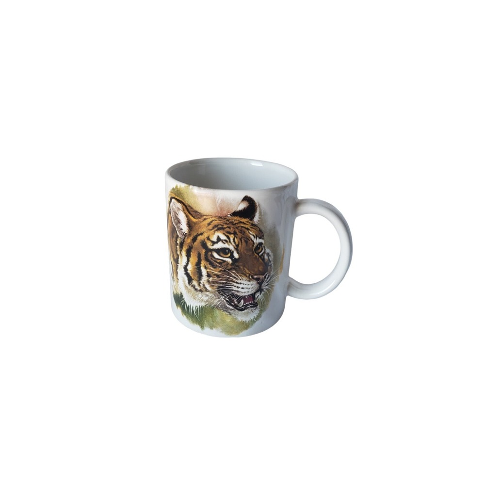 Pewtina Design Hand Decorated Tiger Mug Coffee Cup